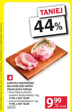 Selgros Łopatka bez kości oferta