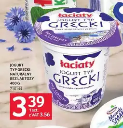 Selgros Jogurt typ grecki naturalny bez laktozy Łaciaty oferta