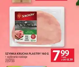 Selgros Szynka krucha plastry Sokołów oferta
