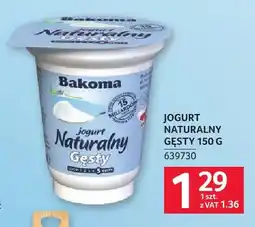 Selgros Jogurt naturalny gęsty Bakoma oferta