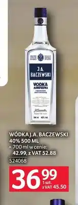 Selgros Wódka J.A. Baczewski 40% oferta