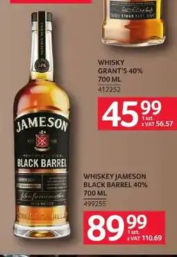 Selgros Whiskey Jameson Black Barrel 40% oferta