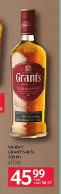 Selgros Whisky Grant's 40% oferta