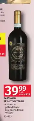 Selgros Wino czerwone Passiamo Primitivo półwytrawne oferta