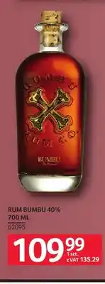 Selgros Rum Bumbu 40% oferta