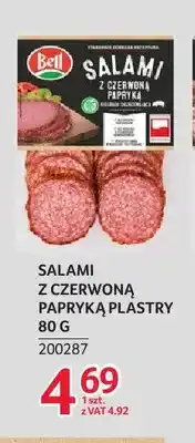 Selgros Salami z czerwoną papryką plastry Bell oferta