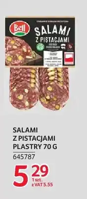 Selgros Salami z pistacjami plastry Bell oferta