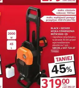 Selgros Myjka ciśnieniowa BEPW2000-QS Black + Decker oferta