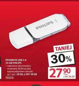 Selgros Pendrive USB 2,0 32 Gb Philips oferta