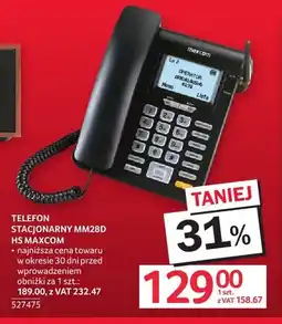 Selgros Telefon stacjonarny MM28D Hs Maxcom oferta