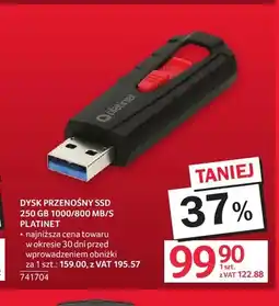Selgros Dysk przenośny Ssd 250 Gb Platinet oferta