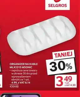 Selgros Organizer na kable MLX2315 Msonic oferta