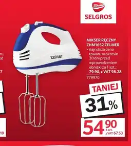 Selgros Mikser ręczny ZHM1652 Zelmer oferta