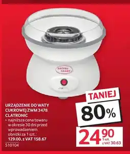 Selgros Urządzenie do waty cukrowej Zwm 3478 Clatronic oferta