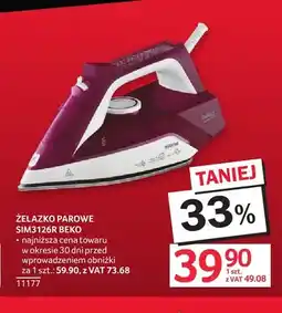 Selgros Żelazko parowe SIM3126R Beko oferta