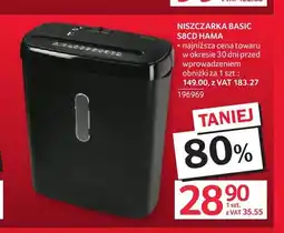 Selgros Niszczarka Basic S8CD Hama oferta