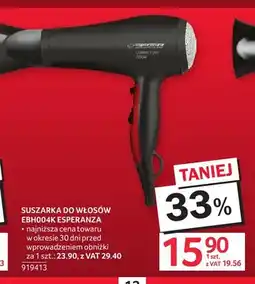 Selgros Suszarka do włosów EBH004K Esperanza oferta