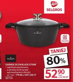 Selgros Garnek 20 cm Black Stone Zwieger oferta
