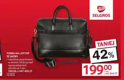 Selgros Torba na laptop ze skóry oferta