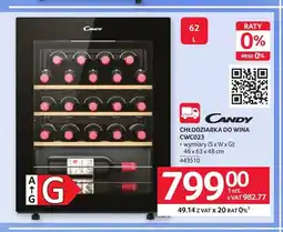 Selgros Chłodziarka do wina CWC023 Candy oferta
