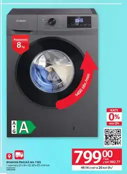 Selgros Pralka Wa 7185 Bomann oferta