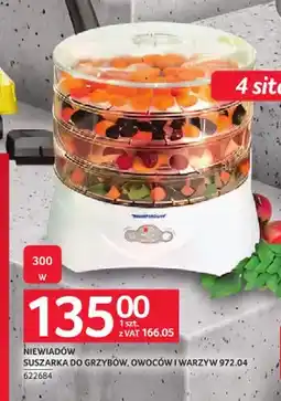 Selgros Suszarka do grzybów owoców i warzyw 972,04 Niewiadów oferta