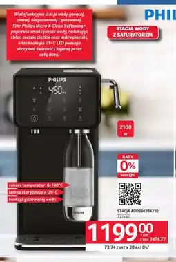 Selgros Stacja wody z saturatorem ADD5962BK/10 Philips oferta