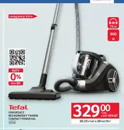 Selgros Odkurzacz bezworkowy TW4B36 Compact Power Xxl Tefal oferta