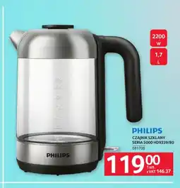 Selgros Czajnik szklany seria 5000 HD9339/80 Philips oferta