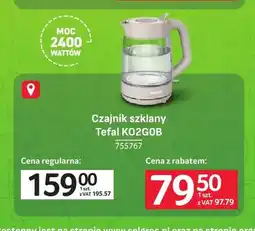 Selgros Czajnik szklany Tefal KO2G0B oferta
