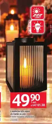 Selgros Lampion solarny ze świecą LED ciepła biel oferta