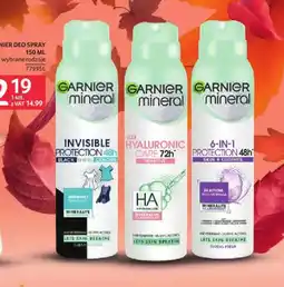 Selgros Dezodorant spray Garnier Mineral Invisible Protection 48h oferta