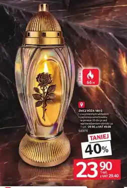 Selgros Znicz Róża z wymiennym wkładem oferta