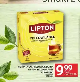 Selgros Herbata ekspresowa czarna Lipton Yellow Label oferta