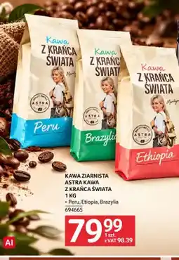 Selgros Kawa ziarnista Astra Kawa z Krańca Świata Peru oferta