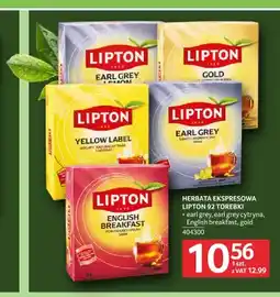 Selgros Herbata ekspresowa Lipton Earl Grey cytryna oferta