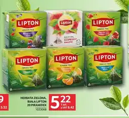 Selgros Herbata zielona Lipton 20 piramidek oferta