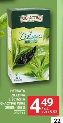 Selgros Herbata zielona liściasta Big-Active Pure Green oferta