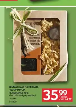 Selgros Zestaw kompozycja i zaparzacz herbata Earl Grey Wehikuł Czasu Czas na Herbatę oferta