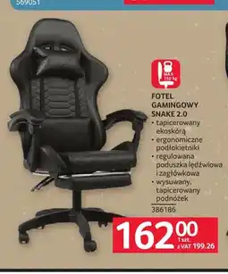 Selgros Fotel gamingowy Snake 2,0 oferta