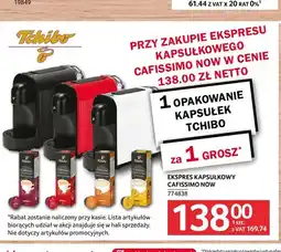 Selgros Ekspres kapsułkowy Cafissimo Now Tchibo oferta