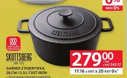 Selgros Garnek z pokrywką 28 cm 5,5 l Cast Iron Skottsberg oferta