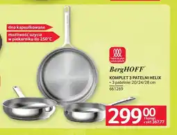Selgros Komplet 3 patelni Helix BergHOFF oferta
