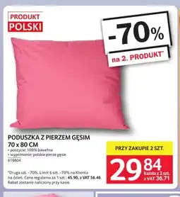 Selgros Poduszka z pierzem gęsim 70x80 cm oferta