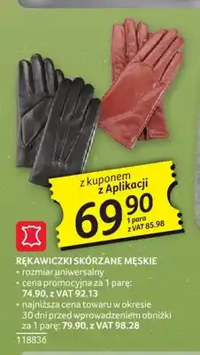 Selgros Rękawiczki skórzane męskie oferta