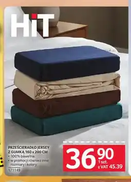Selgros Prześcieradło jersey z gumką 160x200 cm oferta