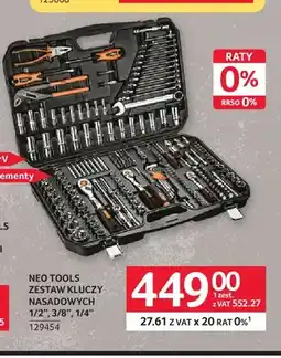 Selgros Zestaw kluczy nasadowych 1/2, 3/8, 1/4 Neo Tools oferta