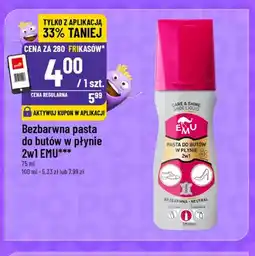 Polomarket Bezbarwna pasta do butów w płynie 2w1 EMU oferta