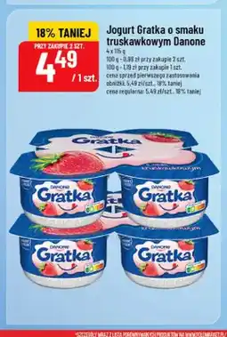 Polomarket Jogurt Gratka o smaku truskawkowym Danone 4-pak oferta