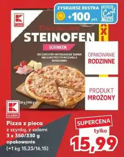 Kaufland Pizza z pieca z szynką, z salami oferta